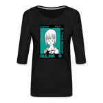 Camiseta premium de manga 3/4 para mujer"bulma" - black