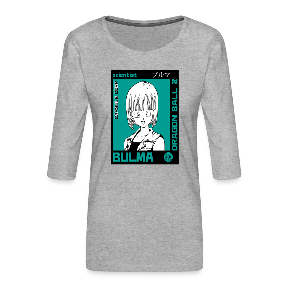 Camiseta premium de manga 3/4 para mujer"bulma" - heather grey