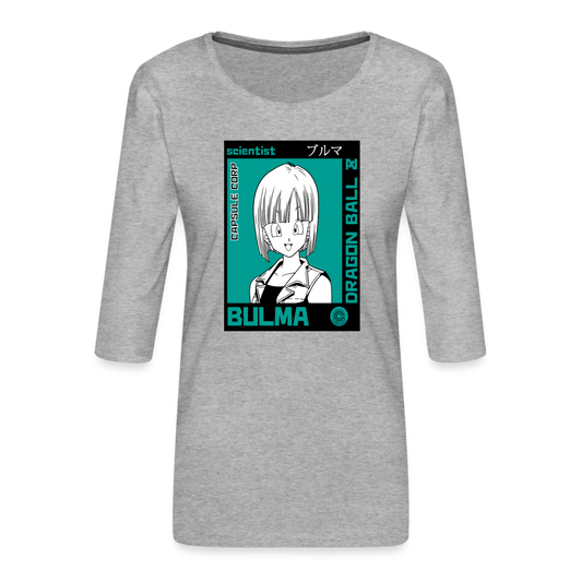 Camiseta premium de manga 3/4 para mujer"bulma" - heather grey