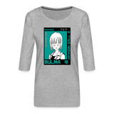 Camiseta premium de manga 3/4 para mujer"bulma" - heather grey