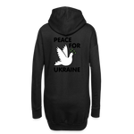 Sudadera vestido con capucha"peace bird outline" - black