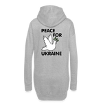 Sudadera vestido con capucha"peace bird outline" - heather grey