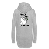 Sudadera vestido con capucha"peace bird outline" - heather grey