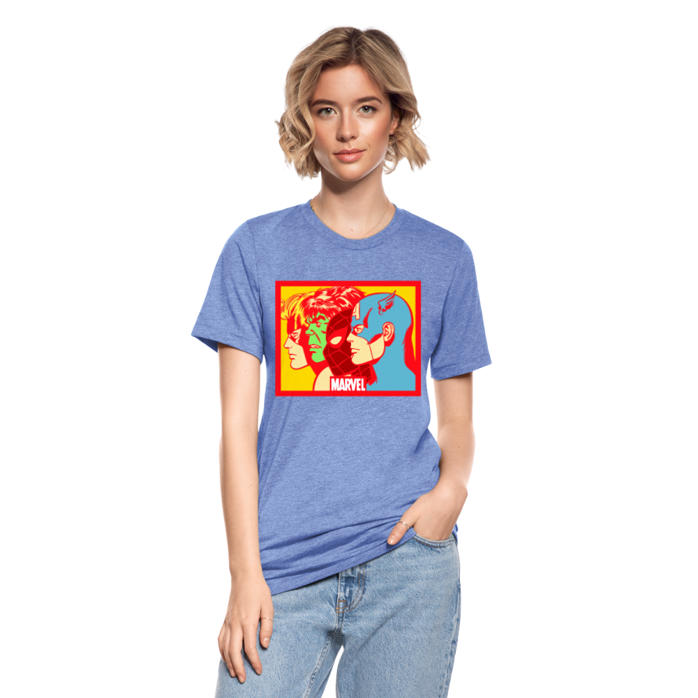 Camiseta Tri-Blend unisex de Bella + Canvas"Avengers" - heather blue