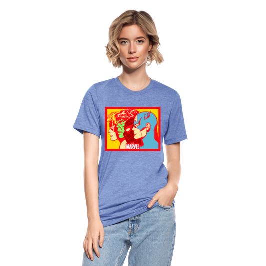 Camiseta Tri-Blend unisex de Bella + Canvas"Avengers" - heather blue
