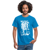 Camiseta hombre"music life" - royal blue