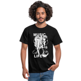 Camiseta hombre"music life" - black