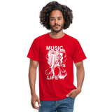 Camiseta hombre"music life" - red