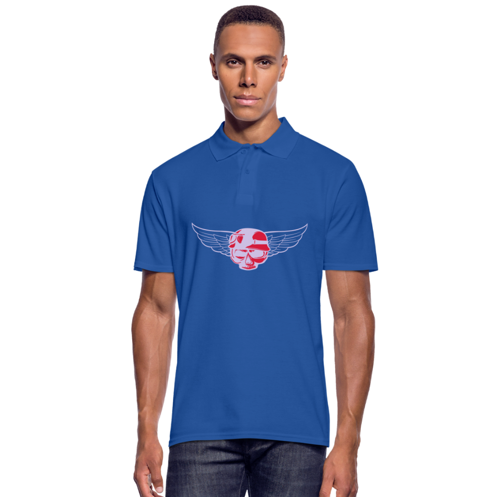 Polo hombre"Skull wings" - royal blue