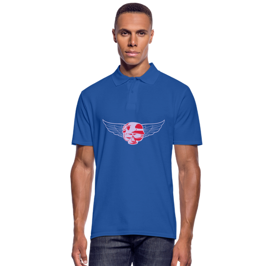 Polo hombre"Skull wings" - royal blue