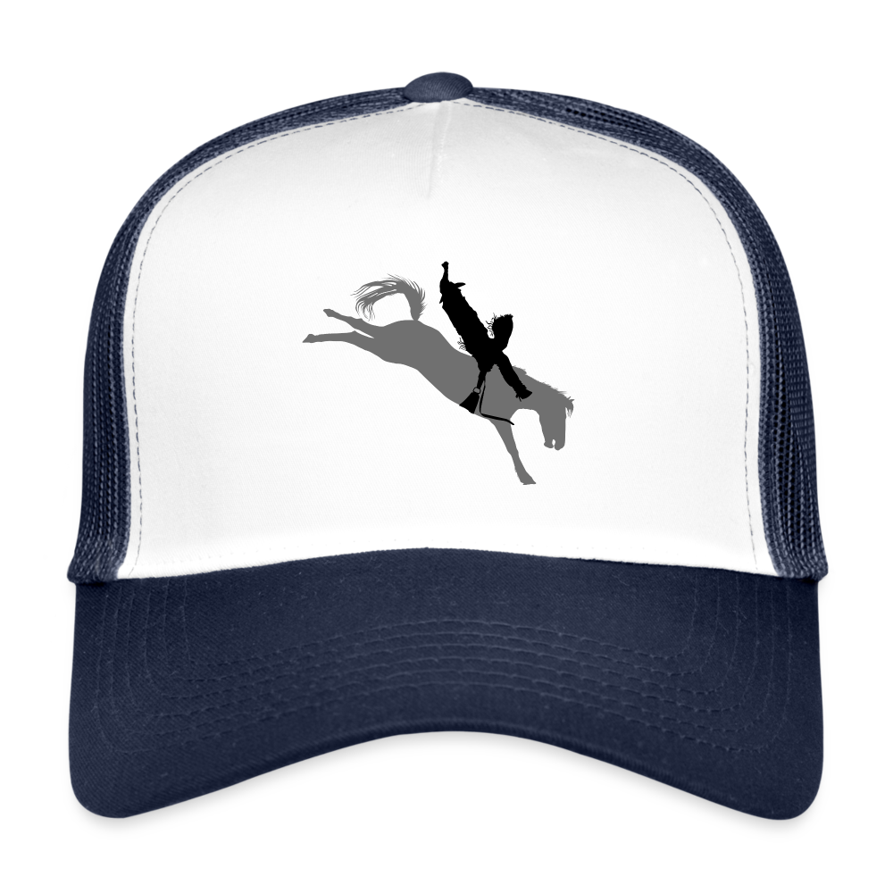 Gorra de camionero"horse cowboy" - white/navy
