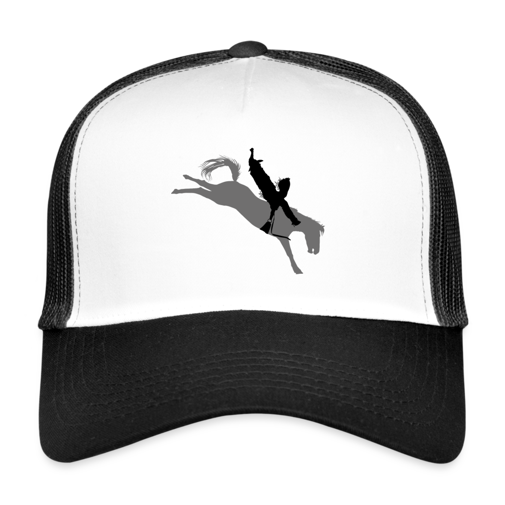 Gorra de camionero"horse cowboy" - white/black