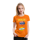 Camiseta premium mujer"gang bang" - orange