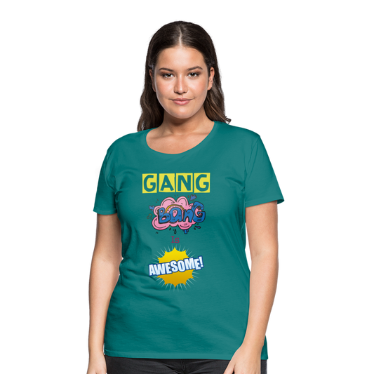 Camiseta premium mujer"gang bang" - diva blue