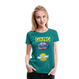 Camiseta premium mujer"gang bang" - diva blue