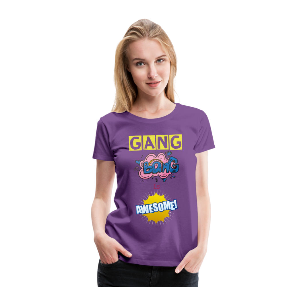 Camiseta premium mujer"gang bang" - purple