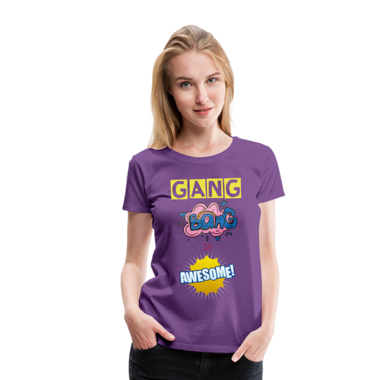 Camiseta premium mujer"gang bang" - purple