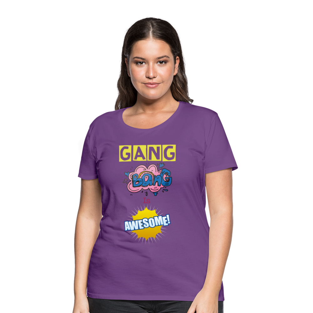 Camiseta premium mujer"gang bang" - purple