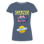 Camiseta premium mujer"gang bang" - heather blue