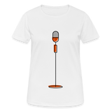 Camiseta mujer transpirable"microphone" - white