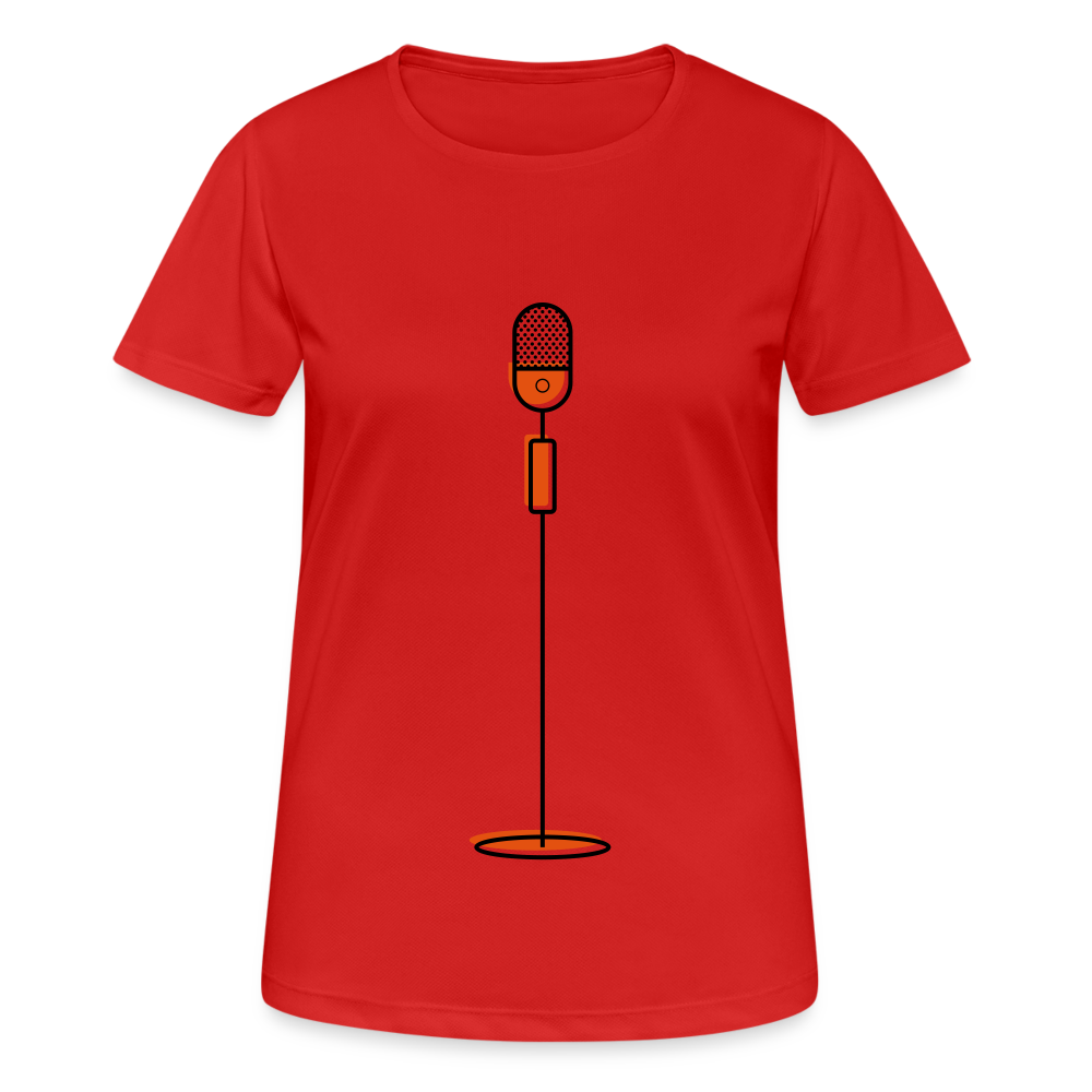 Camiseta mujer transpirable"microphone" - red
