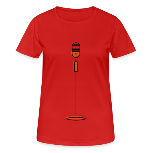 Camiseta mujer transpirable"microphone" - red