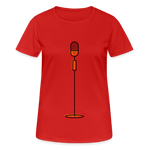 Camiseta mujer transpirable"microphone" - red