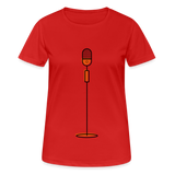 Camiseta mujer transpirable"microphone" - red