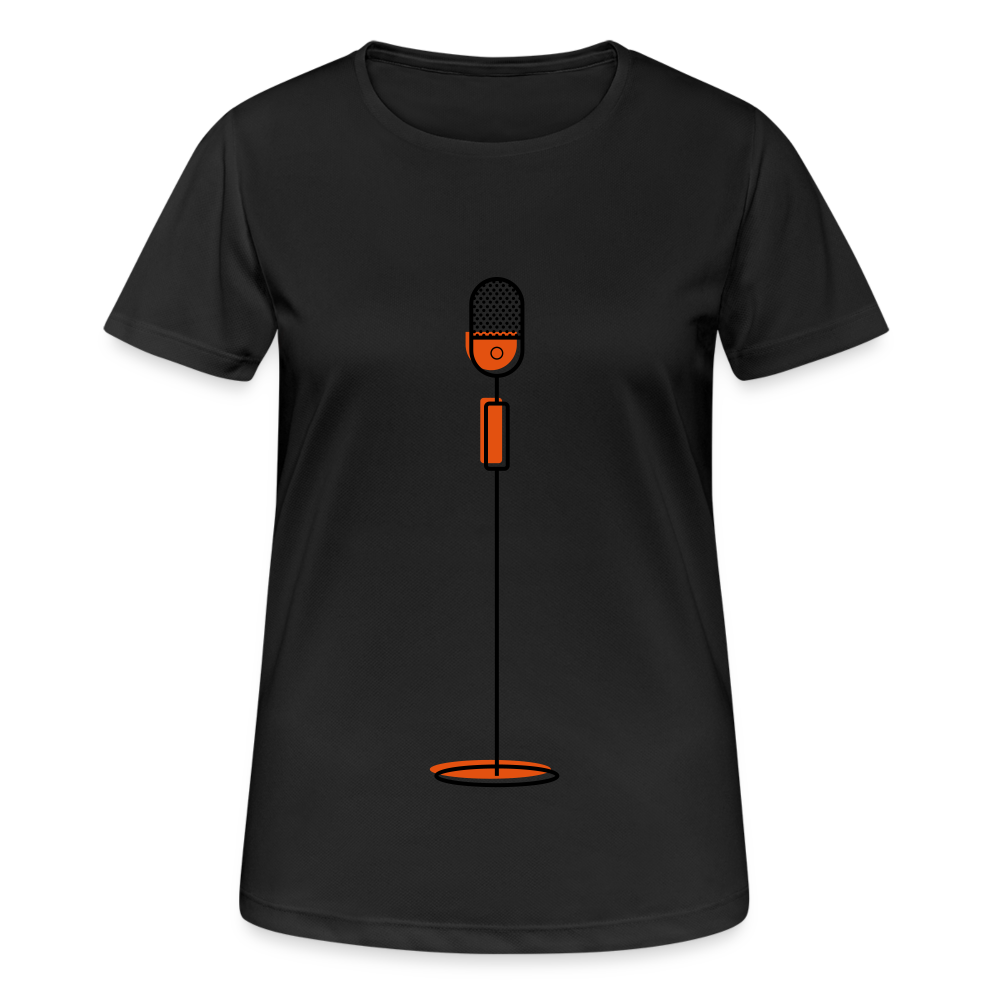 Camiseta mujer transpirable"microphone" - black