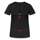 Camiseta mujer transpirable"microphone" - black