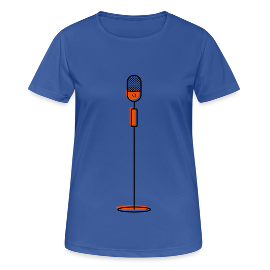 Camiseta mujer transpirable"microphone" - royal blue