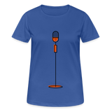 Camiseta mujer transpirable"microphone" - royal blue