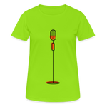 Camiseta mujer transpirable"microphone" - neon green