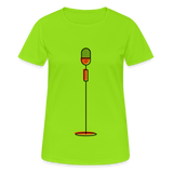 Camiseta mujer transpirable"microphone" - neon green