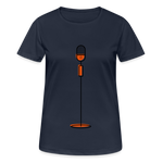 Camiseta mujer transpirable"microphone" - dark navy