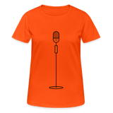 Camiseta mujer transpirable"microphone" - neon orange