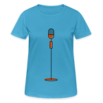 Camiseta mujer transpirable"microphone" - sapphire blue