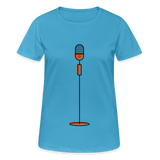 Camiseta mujer transpirable"microphone" - sapphire blue