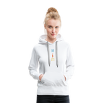 Sudadera con capucha premium para mujer"CD" - white