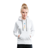 Sudadera con capucha premium para mujer"CD" - white