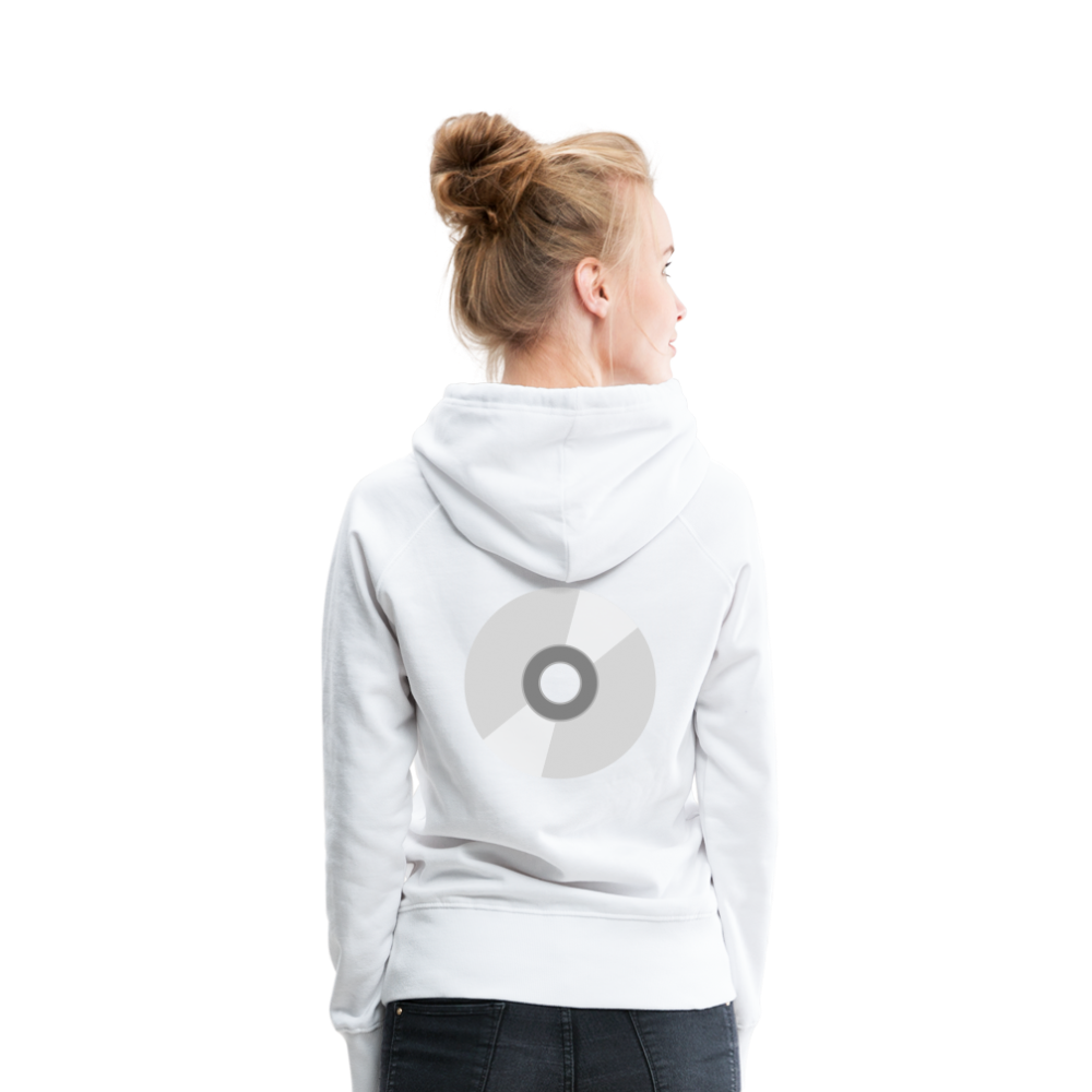 Sudadera con capucha premium para mujer"CD" - white