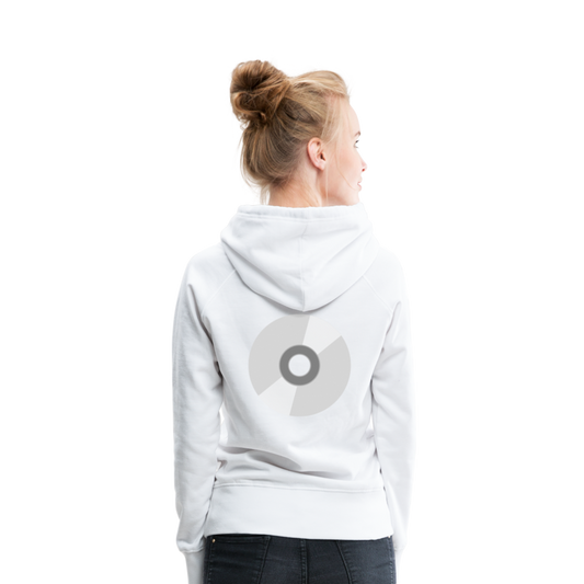 Sudadera con capucha premium para mujer"CD" - white