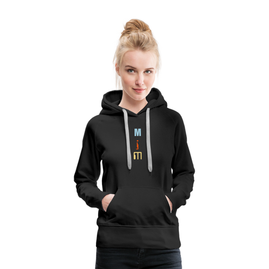 Sudadera con capucha premium para mujer"CD" - black