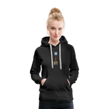 Sudadera con capucha premium para mujer"CD" - black