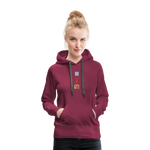 Sudadera con capucha premium para mujer"CD" - bordeaux