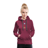 Sudadera con capucha premium para mujer"CD" - bordeaux