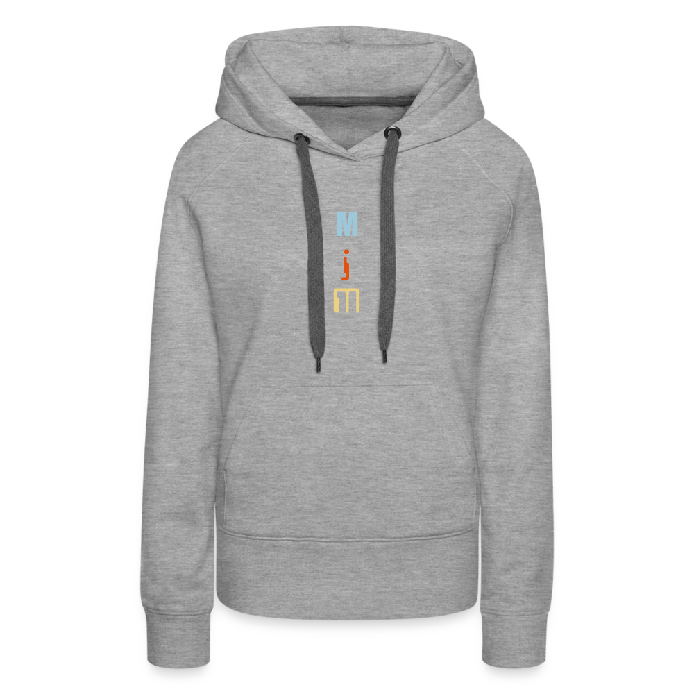 Sudadera con capucha premium para mujer"CD" - heather grey
