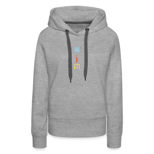 Sudadera con capucha premium para mujer"CD" - heather grey