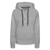 Sudadera con capucha premium para mujer"CD" - heather grey