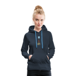 Sudadera con capucha premium para mujer"CD" - navy